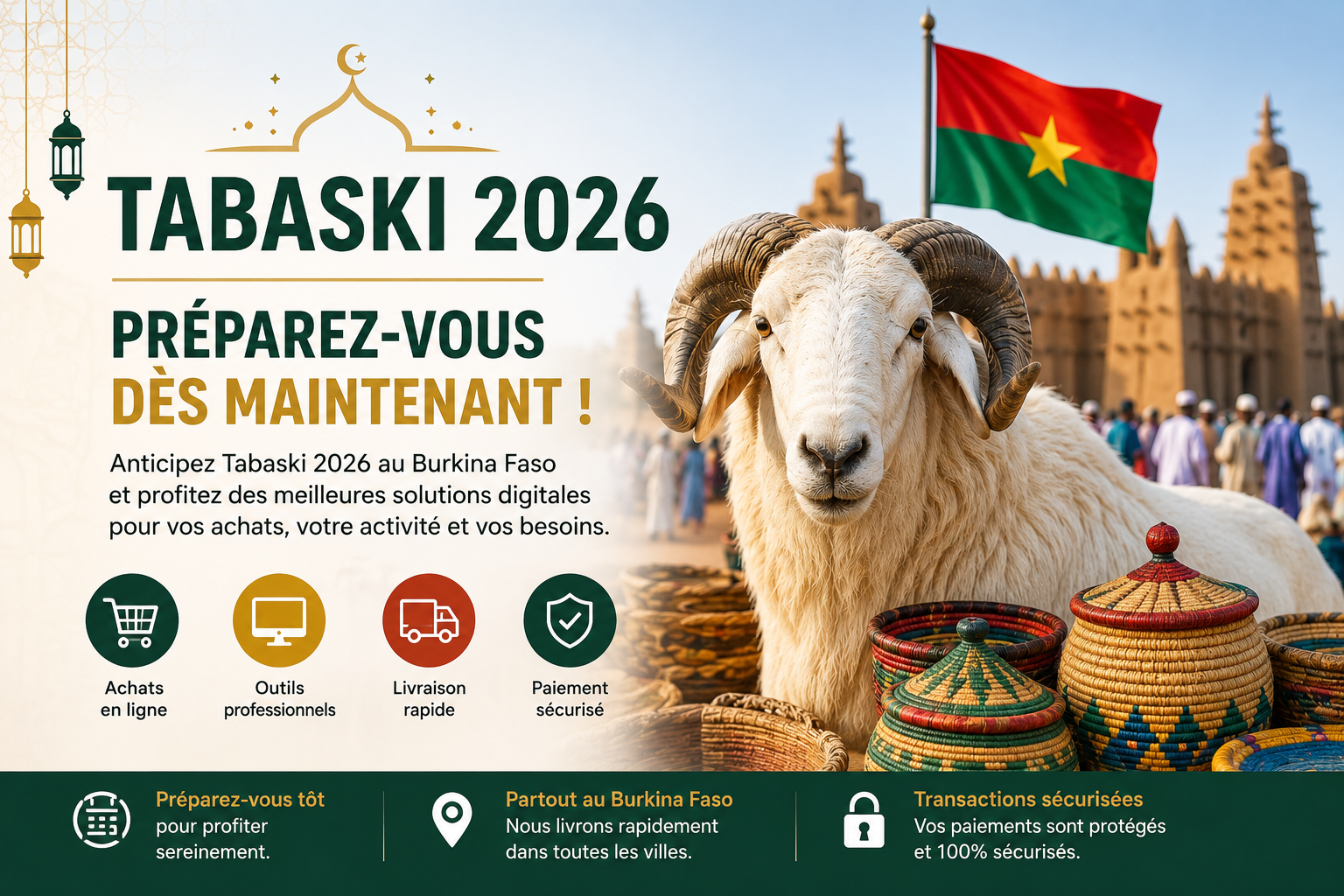 Tabaski 2026 au Burkina Faso - comment les entreprises peuvent préparer leur communication digitale - barkapro.com