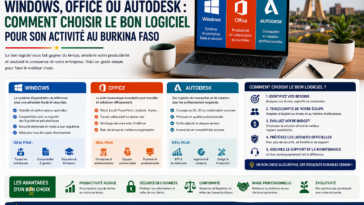 Windows, Office ou Autodesk : comment choisir le bon logiciel pour son activité au Burkina Faso